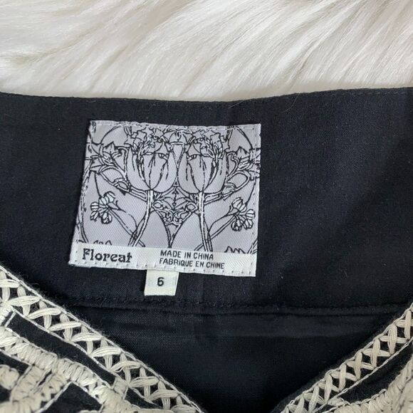 Anthro Floreat Charente Lace Overlay Skirt Sz 6 - Picture 4 of 6